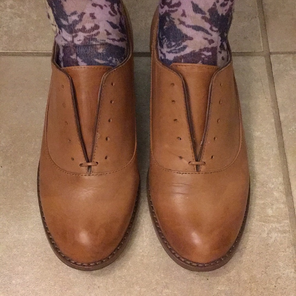 Splendid Brown Laceless Oxfords